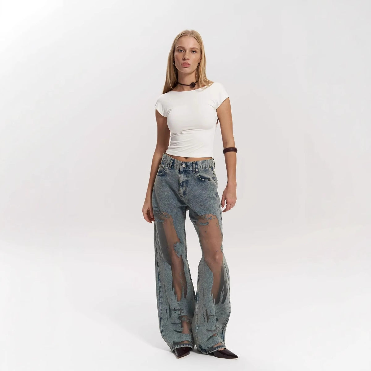 Arabella Blue Transparent Jeans