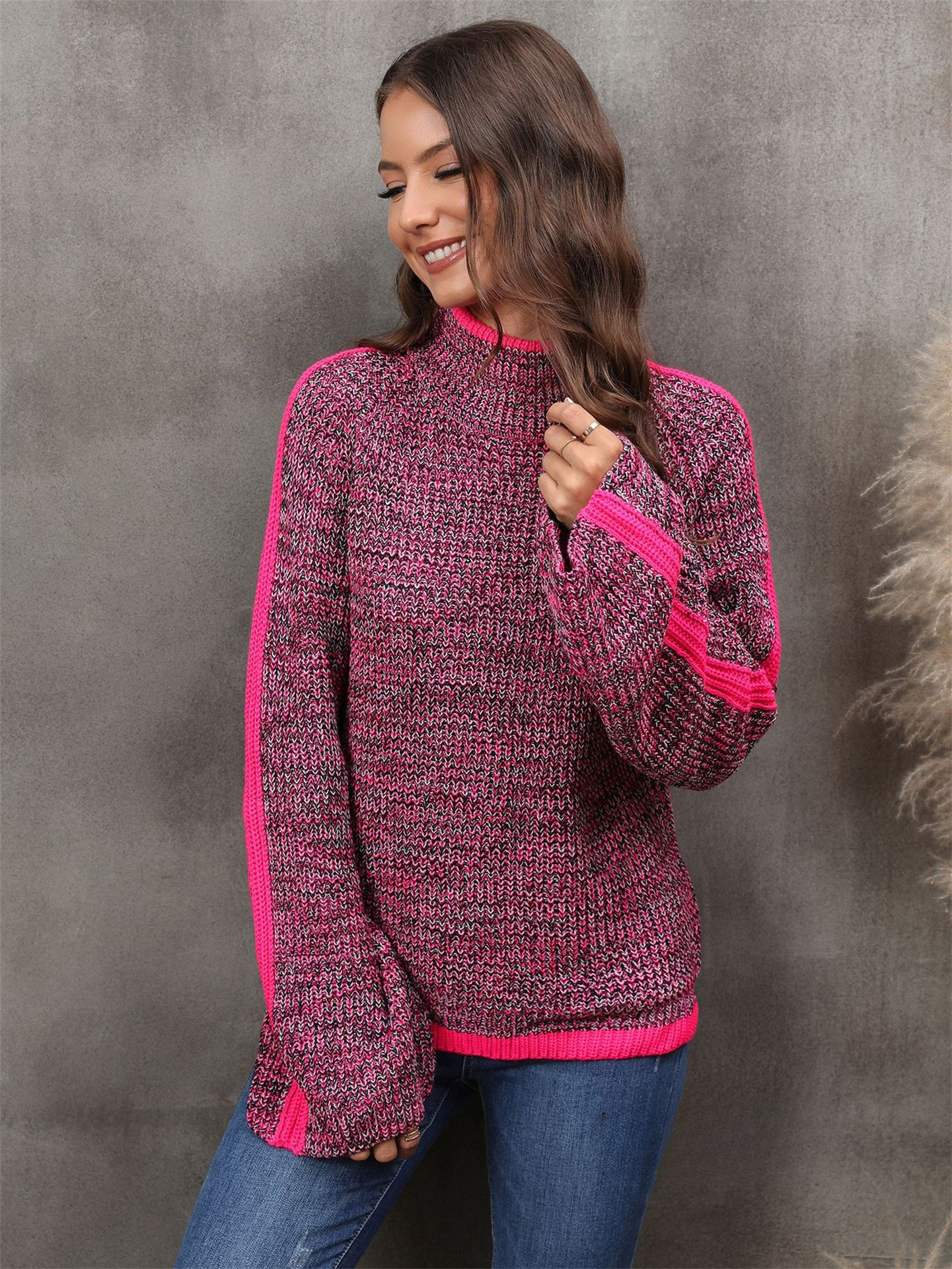 Model Wearing Blossom Tweed Women's Jumper