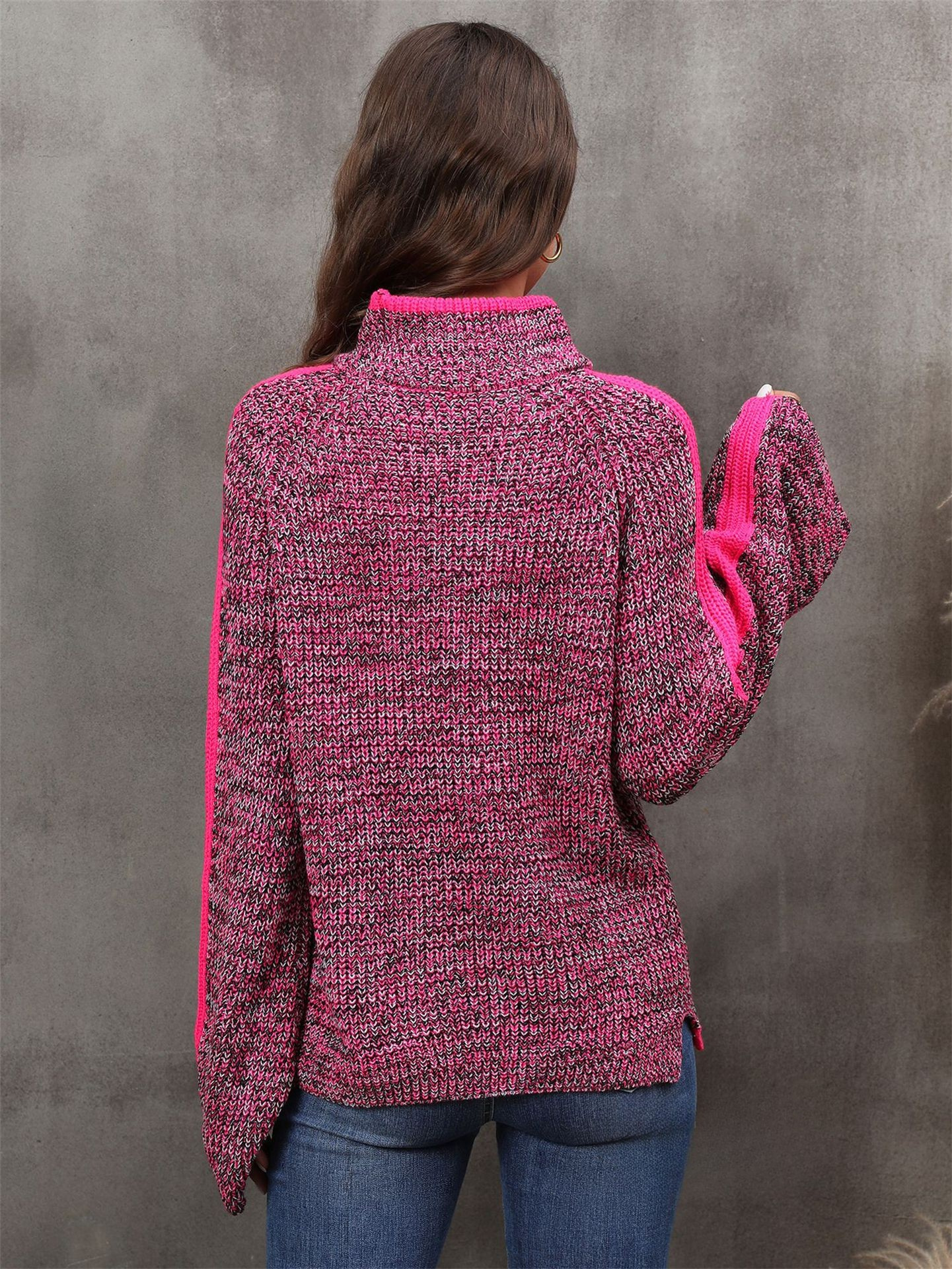 Model Wearing Blossom Tweed Women's Jumper