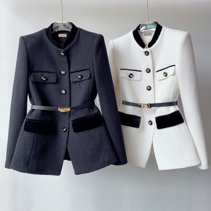 Regal Crest Coat Black and White