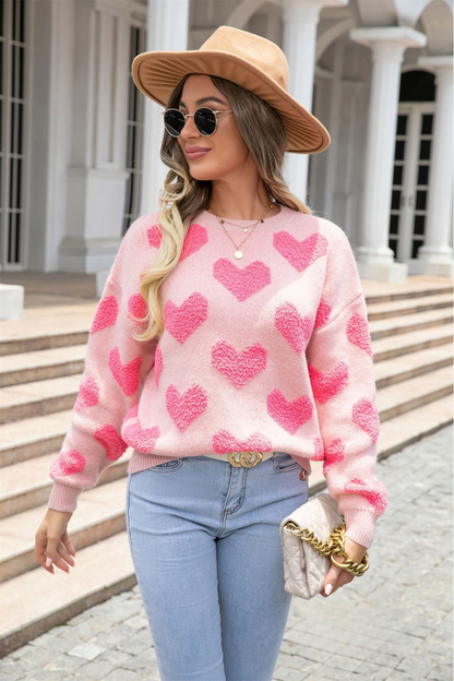 Model Wearing Sweetheart Snuggle Women's Jumper