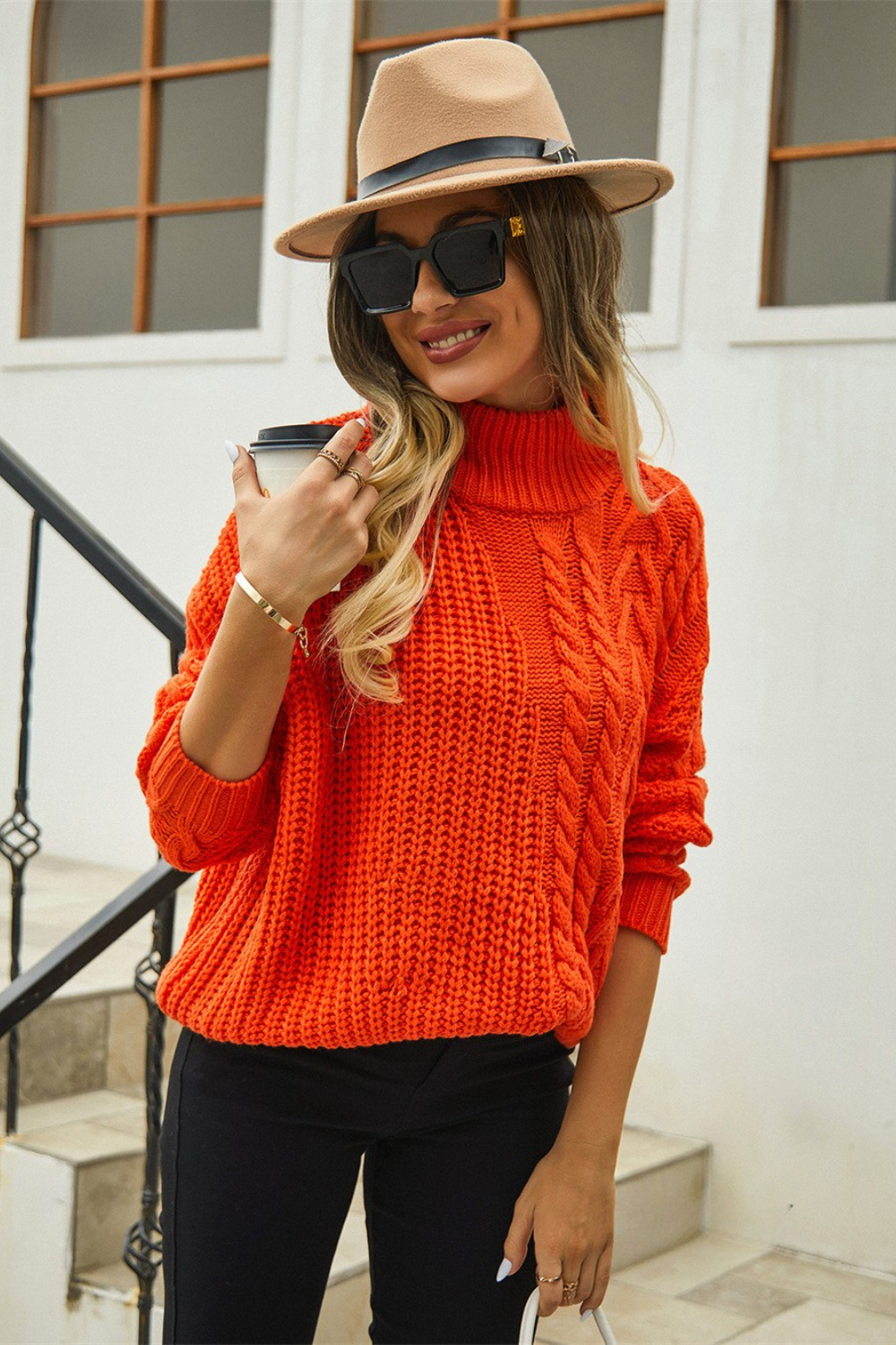 Model Wearing Winter Whisper Women's Jumper