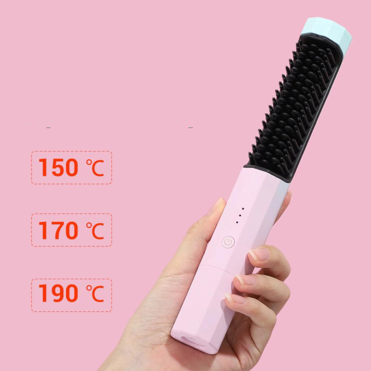 Brushlio cordless hair straightener three temperature options